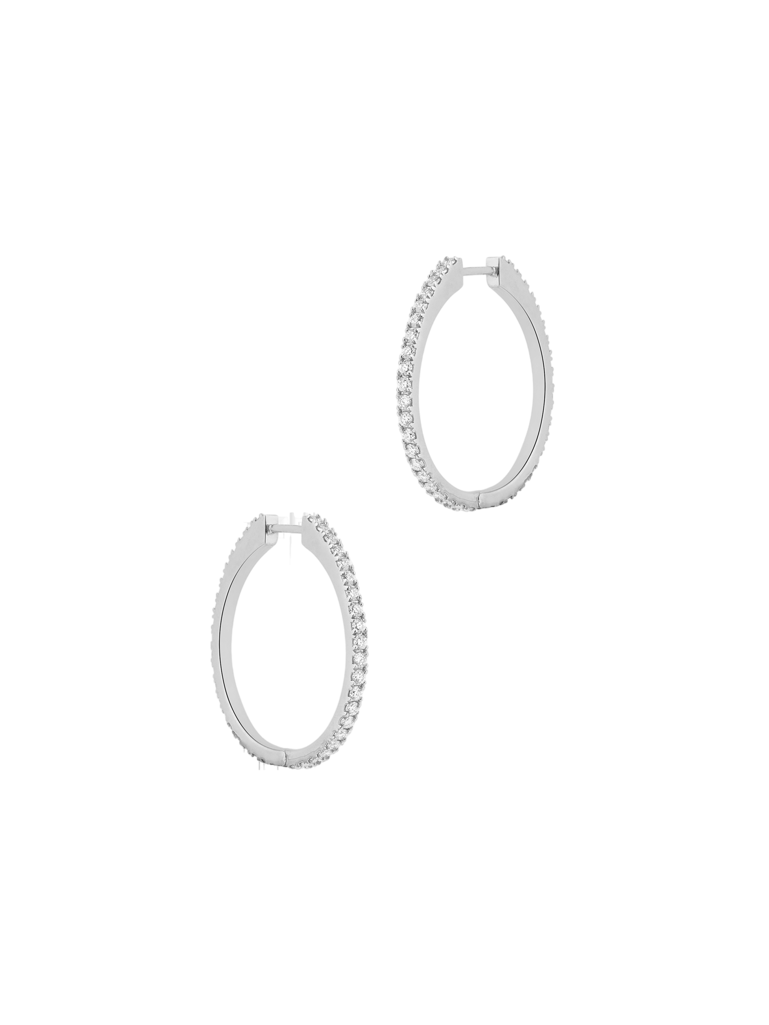 Continuous hoops- white gold